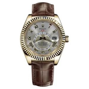 Beyond Superclone Sky-Dweller Yellow Gold Leather 42 mm