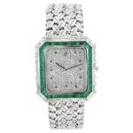 Beyond Superclones Rare 18K White Gold Diamond Emerald 30 mm