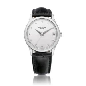 Beyond Super Clone Calatrava Platinum Leather 33 mm