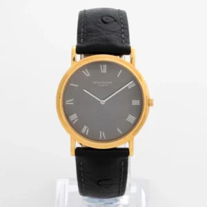 Beyond Superclone Calatrava Yellow Gold Leather 32 mm