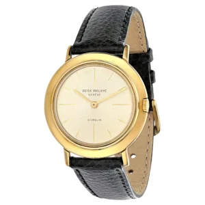 Beyond Super Clone Calatrava Yellow Gold Leather 32 mm