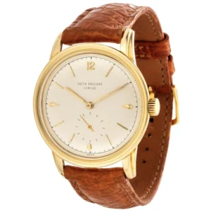 Beyond Super Clones Calatrava Yellow Gold Leather 35 mm