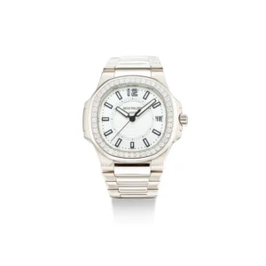 Beyond Super clone Nautilus 18K White Gold Sapphire 34 mm