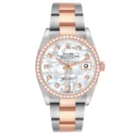Beyond Super Clone Datejust Rose Gold Steel Diamond 36 mm