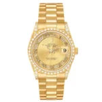 Beyond Super Clone Day-Date Yellow Gold Diamond Roman 36 mm