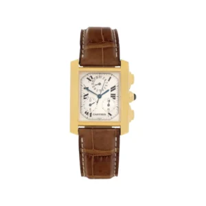 Beyond Super Clone Tank 18K Yellow Gold Quartz 28 mm Watch