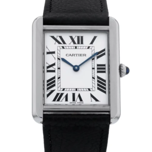 Beyond Superclones Tank White Gold Leather 27mm Watch