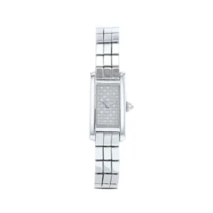 Beyond Superclone Tank White Gold Quartz 23 mm Watch