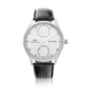 Beyond Super clones Portugieser Platinum Leather 43mm Watch
