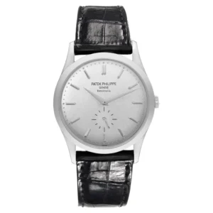 Beyond Super Clones Calatrava White Gold Leather 37 mm