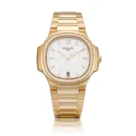 Beyond Super Clone Nautilus 18K Pink Gold Sapphire 32.5 mm