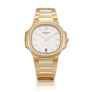 Beyond Super Clone Nautilus 18K Pink Gold Sapphire 32.5 mm