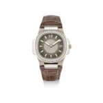 Beyond Super Clone Nautilus 18K White Gold Sapphire 34 mm