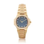 Beyond Super Clones Nautilus 18K Yellow Gold Diamond 25 mm