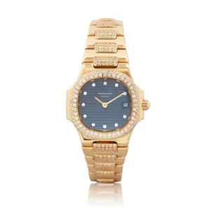 Beyond Super Clones Nautilus 18K Yellow Gold Diamond 25 mm