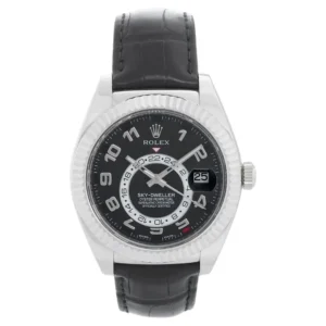 Beyond Superclones Sky-Dweller White Gold Leather Strap 42 mm
