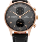 Beyond Super Clone Portugieser 18K Rose Gold Leather 41mm