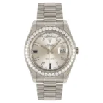 Beyond Super Clone Day-Date White Gold Diamond 41 mm