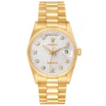 Beyond Super Clones Day-Date Yellow Gold Diamond Dial