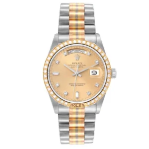 Beyond Super Clones Day-Date Yellow Gold Diamond Watch