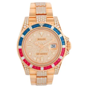 Beyond Super Clones GMT II Everose Gold Diamond Bezel 40 mm Watch