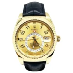 Beyond Superclone Sky-Dweller Yellow Gold Leather 42 mm