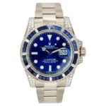 Beyond Super Clone Submariner 18K White Gold Diamond Sapphire 40 mm