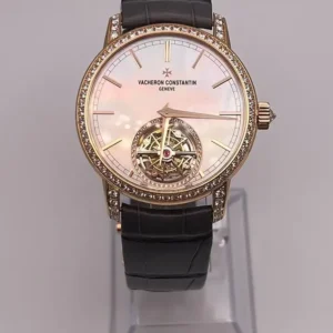 Beyond Superclones Traditionnelle Rose Gold Leather 39mm