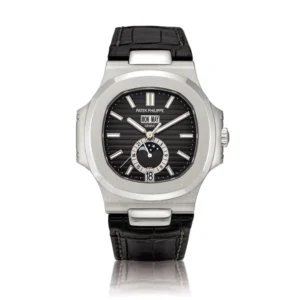 Beyond Super Clones Nautilus Steel Sapphire Leather 40.5 mm