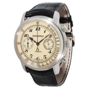 Beyond Super Clones Jules 18K White Gold Leather 41 mm