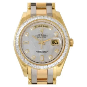 Beyond Super Clones Day-Date 18K Gold Diamond Baguette 39 mm